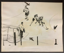 Load image into Gallery viewer, 1962 Stanley Cup Finals Game 3 Press Photo Chicago Stadium Blackhawks v Leafs