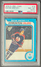Load image into Gallery viewer, 1979-80 O-Pee-Chee #18 Wayne Gretzky RC NHL Hockey Card PSA 8 (OC) OPC