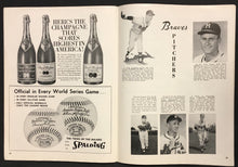 Load image into Gallery viewer, 1958 World Series Baseball Program Yankees Stadium New York vs Milwaukee Braves