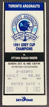 Load image into Gallery viewer, 1992 SkyDome CFL Toronto Argonauts Football Ticket vs Saskatchewan Roughriders