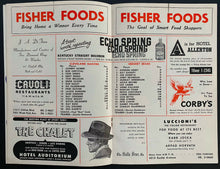 Load image into Gallery viewer, 1952-53 Cleveland Arena AHL Hockey Program Barons vs Hershey Bears Johnny Bower