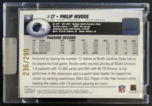 Load image into Gallery viewer, 2004 Signed NFL San Diego Chargers Philip Rivers Autographed Topps Rookie Card