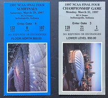 Load image into Gallery viewer, 1997 NCAA Final Four Semifinals + Championship Game Ticket Lot x2 Arizona Wins