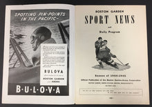 Load image into Gallery viewer, 1944 Boston Garden Program Bruins vs Rangers Vtg Hockey NHL RECORD BIG WIN