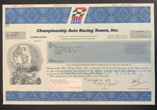 Load image into Gallery viewer, 2003 Stock Certificate Championship Auto Racing Teams Inc Checkered Flag