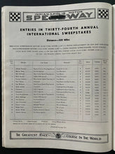 Load image into Gallery viewer, 1950 Vintage Indy 500 Auto Racing Program, Ticket + Starting Grid Position Guide