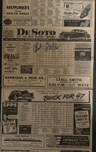 Load image into Gallery viewer, Bob Feller Autographed Signed Scorecard Cleveland Indians Detroit Tigers MLB VTG