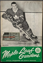 Load image into Gallery viewer, 1962 Stanley Cup Finals Game 2 Ticket + Program Signed Stan Mikita Leafs Hockey