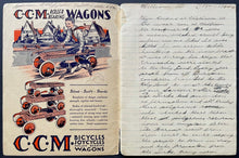 Load image into Gallery viewer, 1930's CCM Scribbler White Exercise Book Bicycles Featured Vintage Original