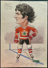 Load image into Gallery viewer, 1978 Original Water Colour Marcel Dionne Portrait NHL Artist Marcel Niederle
