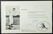 Load image into Gallery viewer, 1971 Alex Karras + Tony Kubek Autographed Info Card Signed MLB NFL Signed JSA