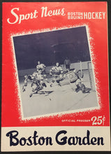Load image into Gallery viewer, 1958 Boston Garden NHL Hockey Program Bruins vs Chicago Blackhawks Bobby Hull