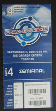 Load image into Gallery viewer, 2004 Air Canada Centre World Cup Of Hockey Semi-Final Ticket + Official Lanyard