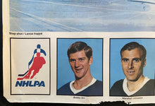 Load image into Gallery viewer, 1969 Vintage Post Cereal NHL Hockey Poster Featuring Boston Bruins Bobby Orr