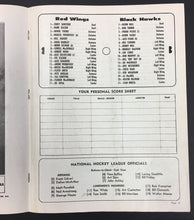 Load image into Gallery viewer, 1963 Detroit Red Wings Playoff Program vs Chicago Blackhawks NHL Hockey Game 4