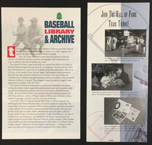 Load image into Gallery viewer, 1993 MLB Baseball Hall Of Fame Brochures Coopers Town New York Babe Ruth Picture