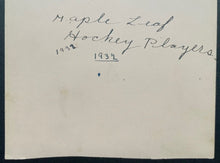 Load image into Gallery viewer, 1932/1933 Toronto Maple Leafs Team Signed Autographed Sheets NHL Hockey LOA VTG