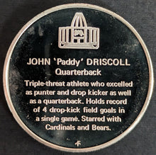 Load image into Gallery viewer, 1972 John Driscoll Pro Football Hall Of Fame Medal Franklin Mint 1 Troy Oz NFL
