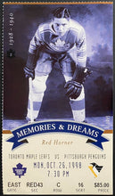 Load image into Gallery viewer, 1998 Final MLG Season Toronto Maple Leafs Gardens Ticket w Red Horner NHL Hockey