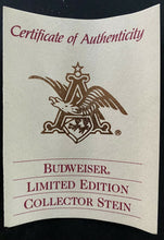 Load image into Gallery viewer, 1991 Vintage Anheuser Busch Budweiser Joe Louis Sports Legend Stein COA