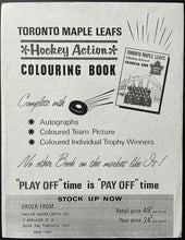 Load image into Gallery viewer, 1964 Toronto Maple Leafs Vintage Original NHL Hockey Colouring Book + Provenance