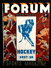 Load image into Gallery viewer, 1937 Forum Montreal VTG HKY Program Detroit Red Wings vs Montreal Maroons NHL