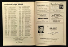 Load image into Gallery viewer, 1962 Winnipeg Arena Maple Leafs NY Rangers VTG HKY Rare Exhibition Program