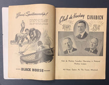 Load image into Gallery viewer, 1946-47 Stanley Cup Finals Hockey Program Montreal Forum Canadiens Maple Leafs