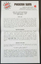 Load image into Gallery viewer, 1989 Vets Memorial Coliseum NBA Program NY Knicks - Phoenix Sun + Ticket P Ewing