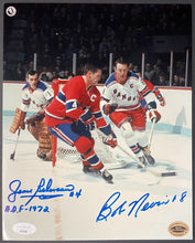 Load image into Gallery viewer, Jean Beliveau & Bob Nevin Dual Signed NHL Hockey Canadiens Photo Autographed JSA