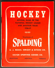 Load image into Gallery viewer, Vintage 1956 Spalding NHL + Amateur Hockey Rules Book Reach Canadian Sports