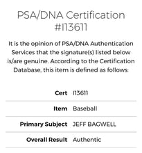 Load image into Gallery viewer, Jeff Bagwell Autographed Rawlings Bud Selig Major League Baseball Signed JSA PSA