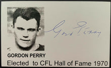 Load image into Gallery viewer, 1920's CFL Football Hall Of Famer Gord Perry Signed Autographed Index Card +