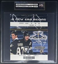 Load image into Gallery viewer, 2005 Sidney Crosby NHL Hockey 1st Home Game Debut Pittsburgh Ticket + 1st Goal