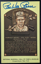 Load image into Gallery viewer, 1984 Pee Wee Reese Autographed MLB Baseball Signed HOF Plaque Postcard JSA