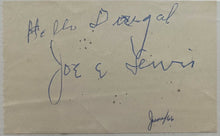 Load image into Gallery viewer, Vintage Joe E. Lewis Autographed / Signed Index Card Celebrity