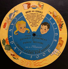 Load image into Gallery viewer, 1940s Vintage Rare Canadian Food Wheel Featuring NHL Hockey Leafs Great Syl Apps