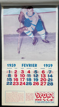 Load image into Gallery viewer, 1958/59 Sport Revue Calendar NHL Stars Colour Photos French Montreal Canadiens