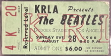 Load image into Gallery viewer, 1966 Dodger Stadium Beatles Slabbed Concert Ticket Green Authenticated iCert