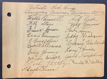 Load image into Gallery viewer, 1933-34 Detroit Red Wings Team Signed Sheet x18 Autographed Cooney Weiland JSA