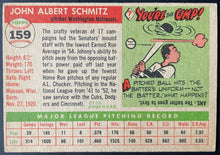 Load image into Gallery viewer, 1955 Topps Baseball #159 Johnny Schmitz Washington Nationals Vintage MLB Card