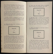 Load image into Gallery viewer, 1939 Major 1st Events in a Century of Baseball Commemorative Stamp Booklet VTG