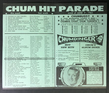 Load image into Gallery viewer, 1965 Chum Chart Radio Survey Music The Beatles Pictured Elvis Presley At The Top