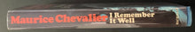 Load image into Gallery viewer, Maurice Chevalier I Remember It Well Hardcover Book Autographed JSA Celebrity