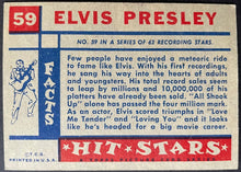 Load image into Gallery viewer, 1957 Topps Hit Stars Trading Card Elvis Presley #59 Vintage Non Sports The King