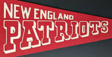 Load image into Gallery viewer, c1970's Vintage New England Patriots Full Size Pennant NFL Football Tom Brady