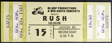 Load image into Gallery viewer, April 15 1981 Full Unused Rush Concert Ticket Jackson Mississippi Prog Rock VTG