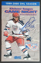 Load image into Gallery viewer, 1999-2000 OHA Hockey Program Autographed By Allan Rourke Rangers vs Battalion