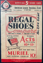 Load image into Gallery viewer, 1939 Baseball All Star Game Program + Ticket New York Yankee Stadium Lou Gehrig