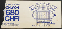 Load image into Gallery viewer, 1971 C.N.E. Stadium Ottawa Rough Riders vs Toronto Argonauts CFL Football Ticket